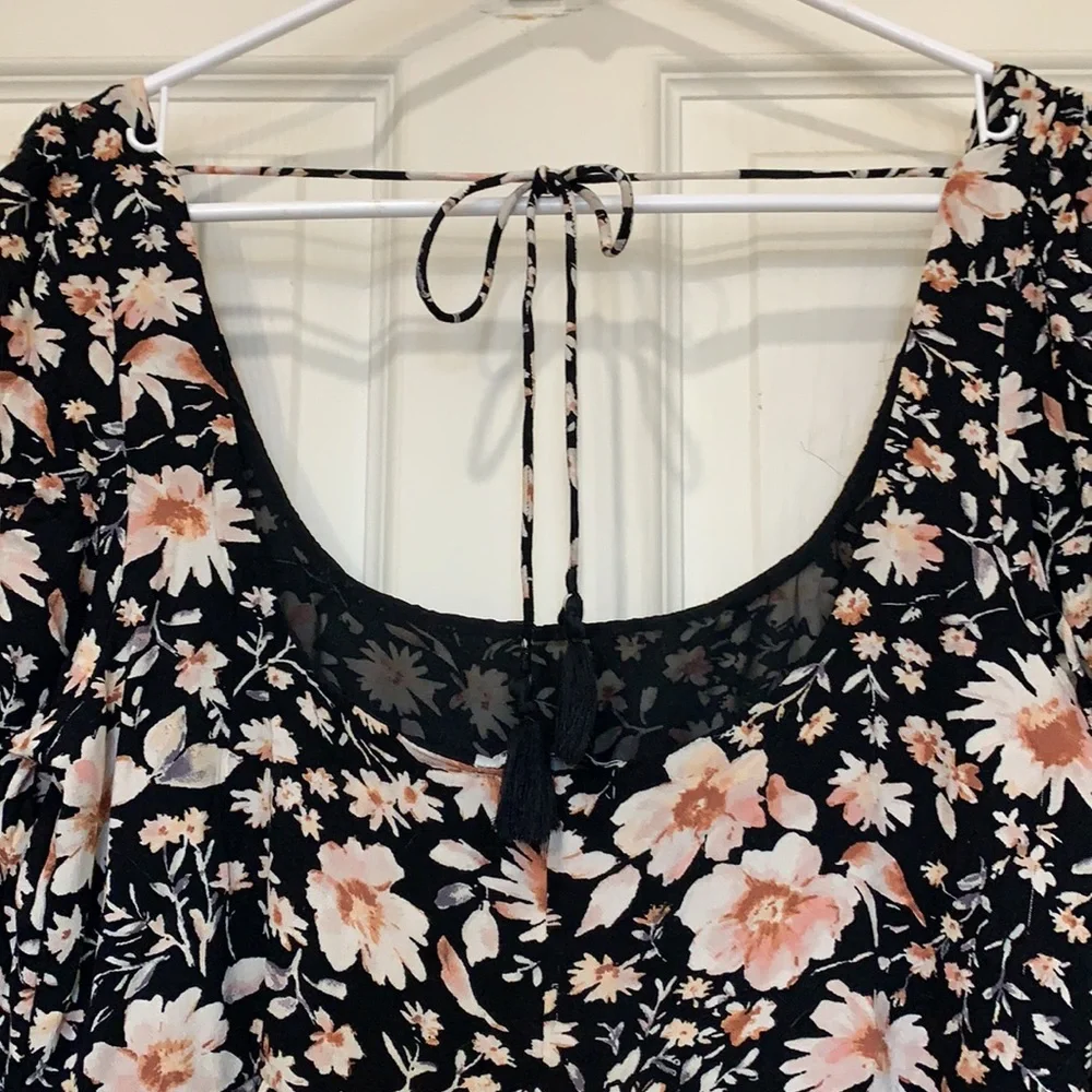 American Eagle 3/4 Sleeve Floral Babydoll Dress - Picture 3 of 3